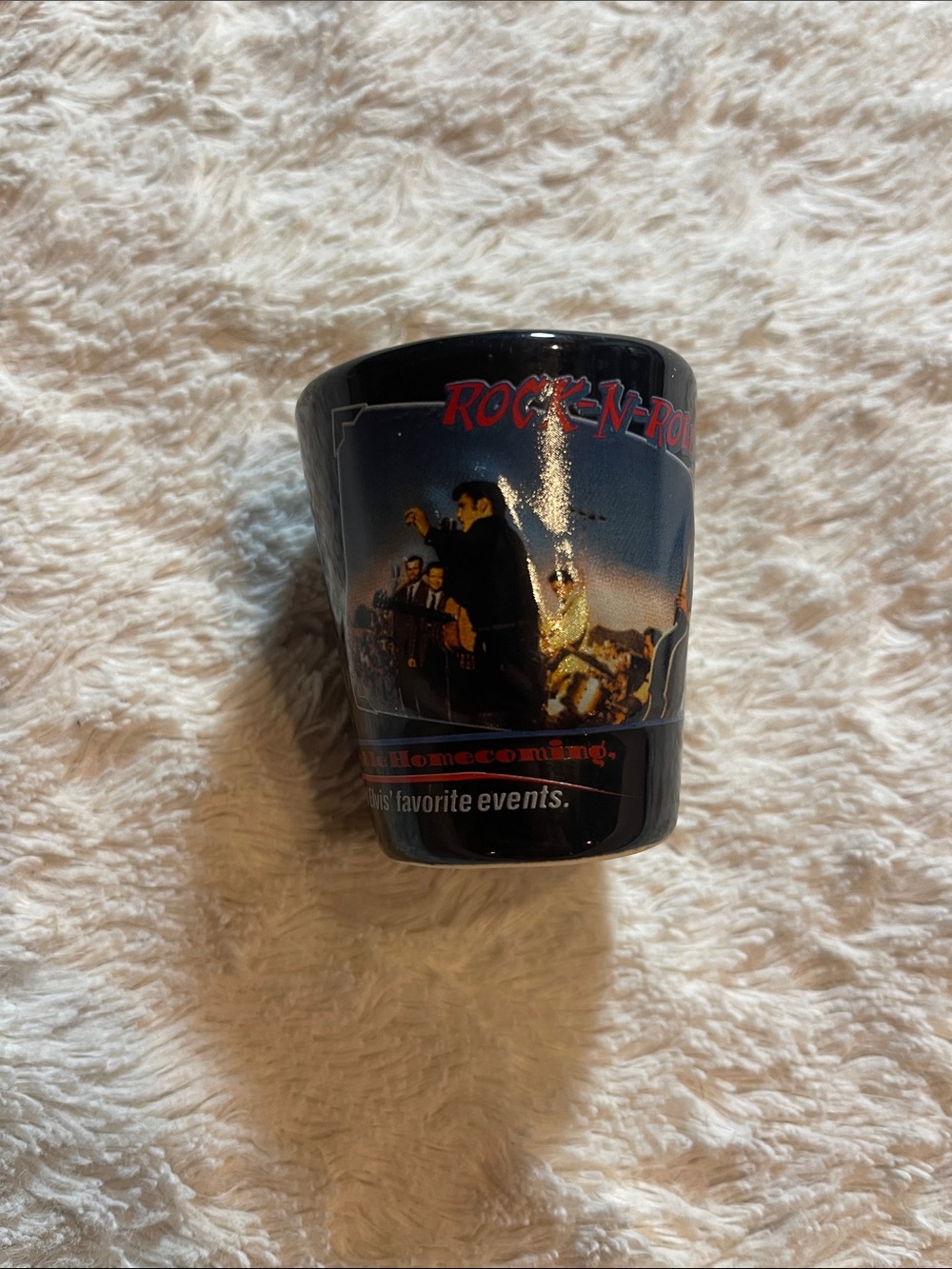 Black Elvis Rock-N-Roll Themed Ceramic Shot Glass